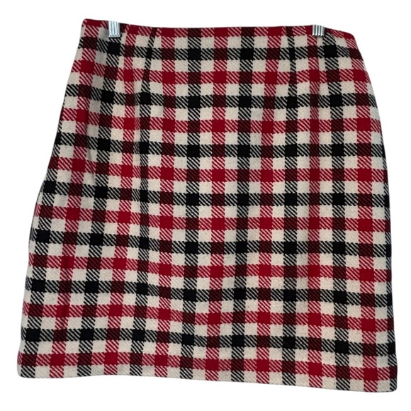 Talbots Plaid Mini Skirt - Red, Black, White - Picture 4 of 6